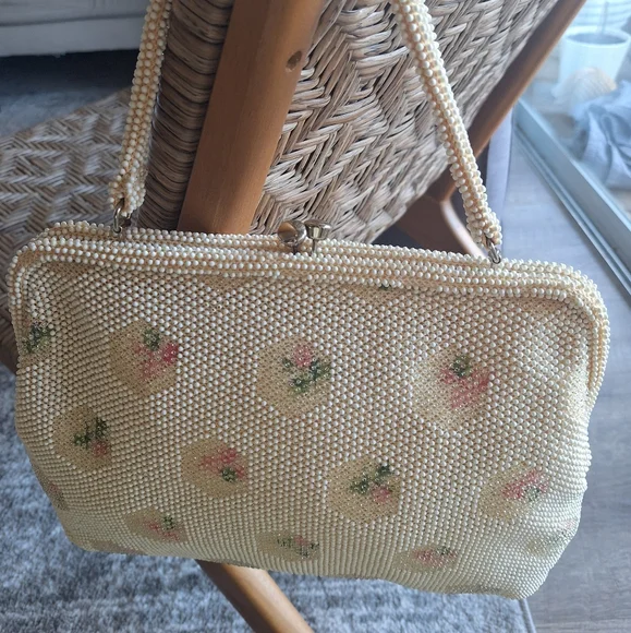 Lumered Petit Beads Vintage Handbag 1950s - Picture 2 of 9